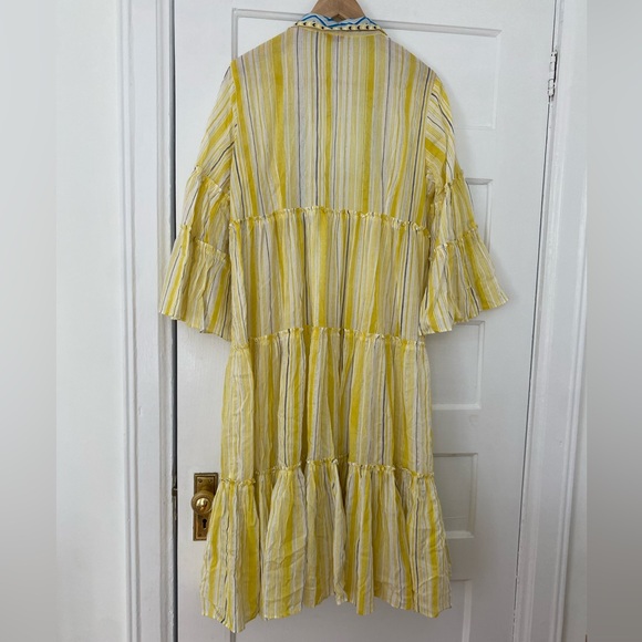 Cotton boho tiered duster coverup made in India - Picture 7 of 9